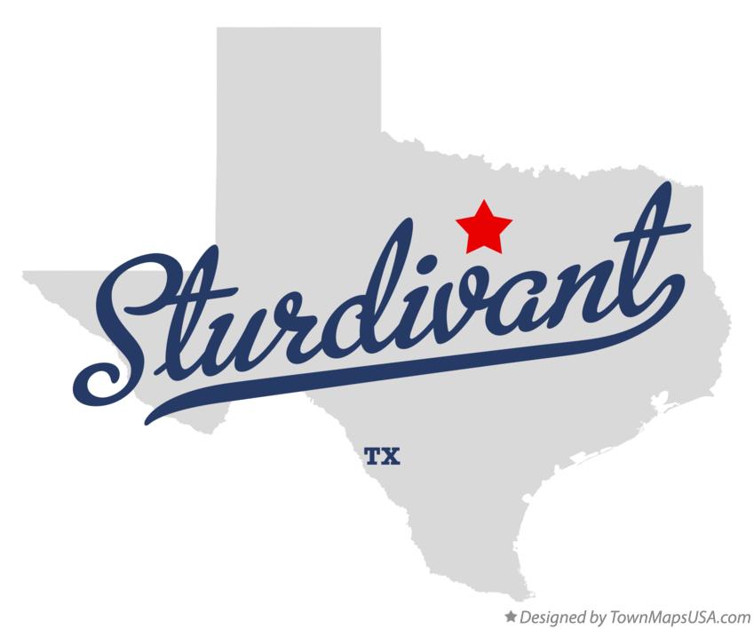 Map of Sturdivant Texas TX