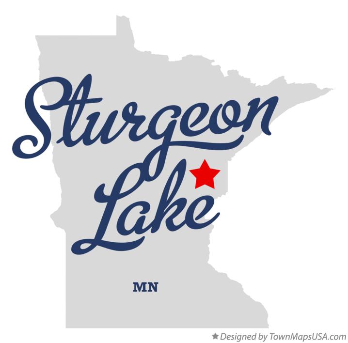 Map of Sturgeon Lake Minnesota MN