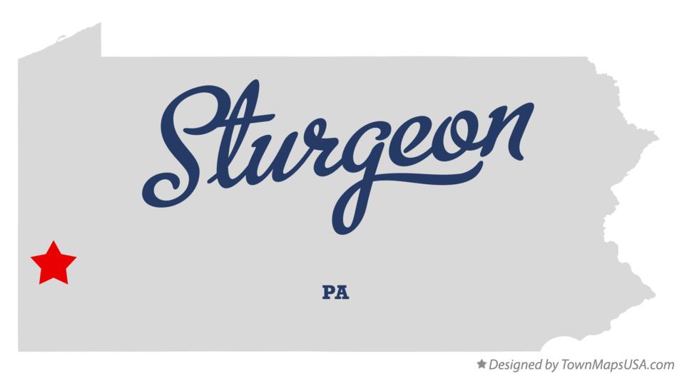 Map of Sturgeon Pennsylvania PA