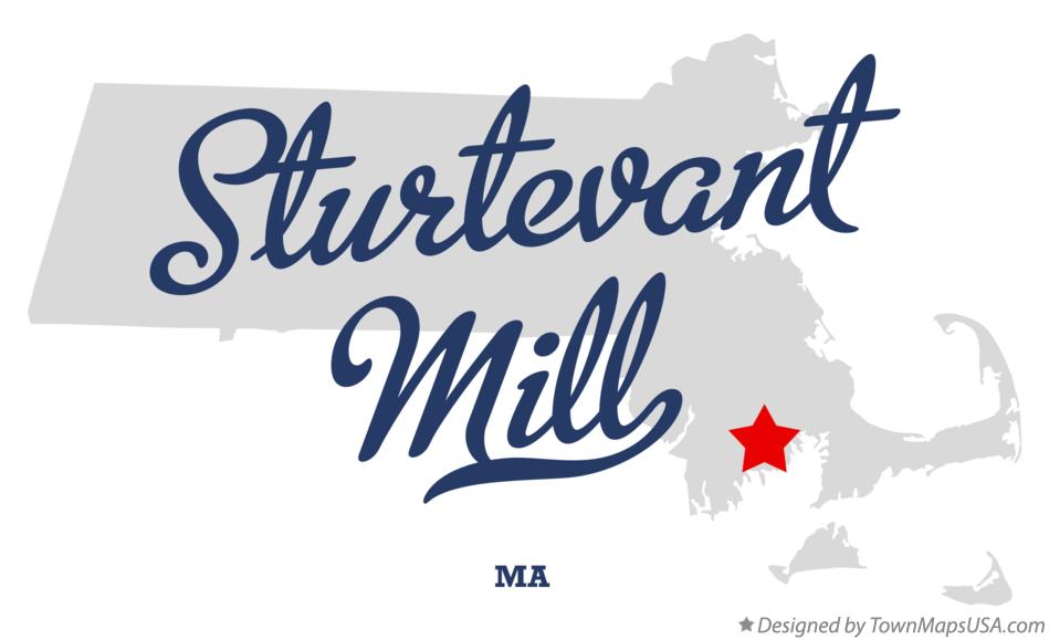 Map of Sturtevant Mill Massachusetts MA