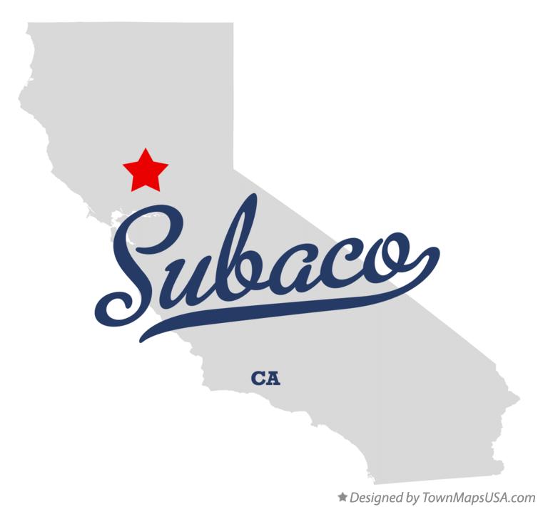 Map of Subaco California CA