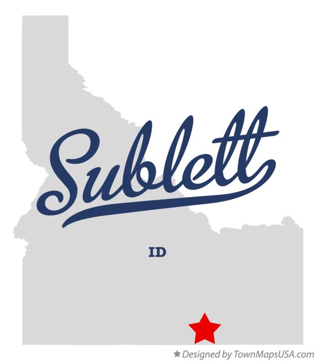 Map of Sublett Idaho ID