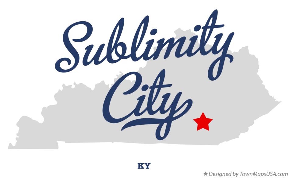 Map of Sublimity City Kentucky KY