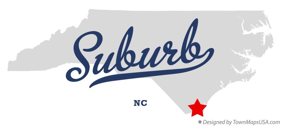 Map of Suburb North Carolina NC