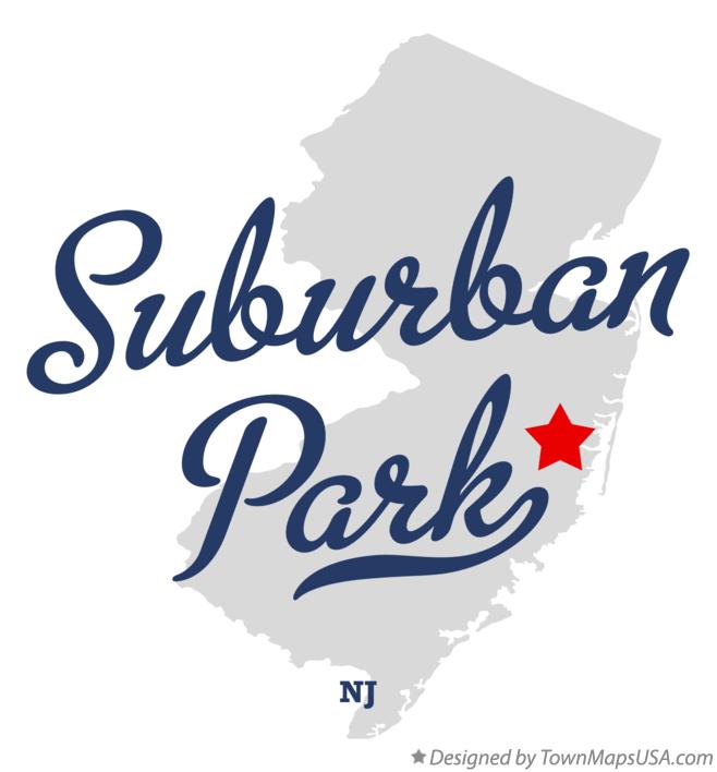 Map of Suburban Park New Jersey NJ