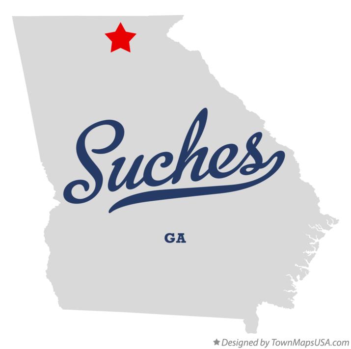 Map of Suches Georgia GA