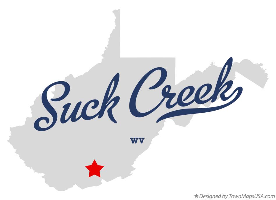 Map of Suck Creek West Virginia WV