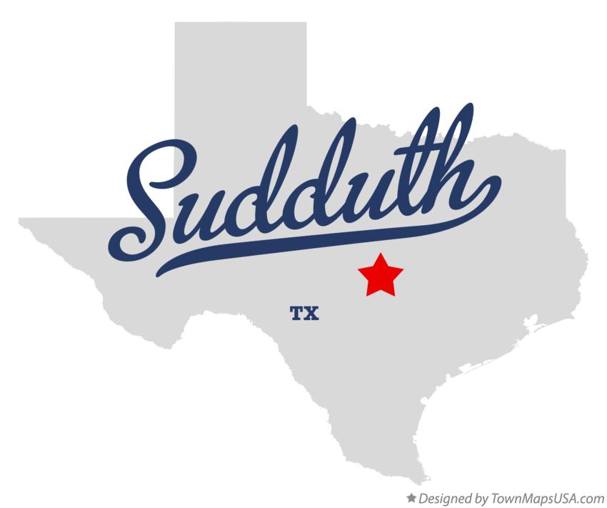 Map of Sudduth Texas TX