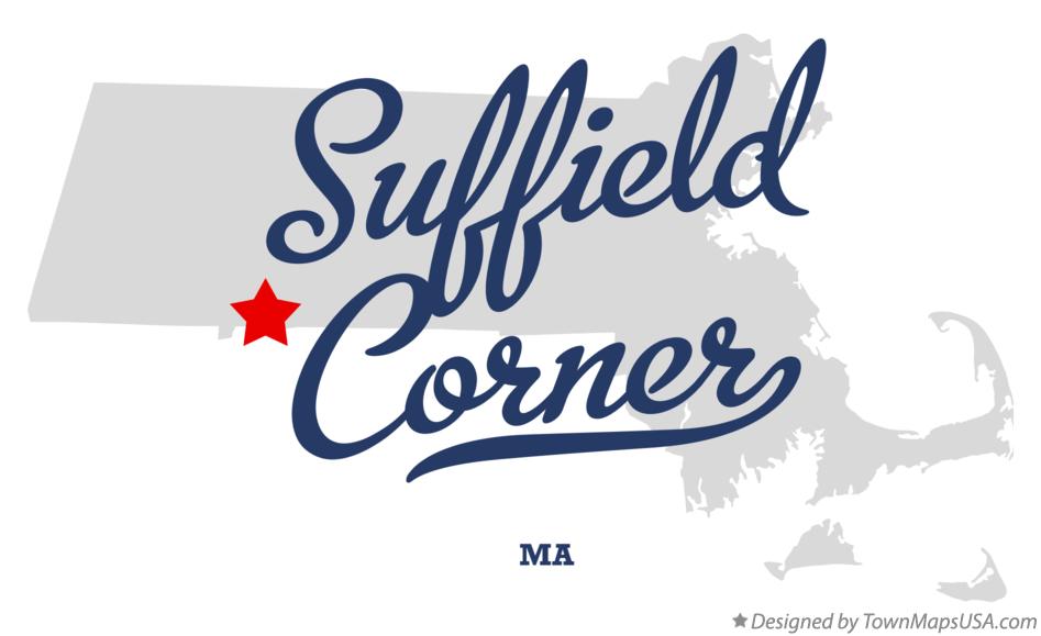 Map of Suffield Corner Massachusetts MA