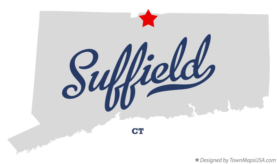 Map of Suffield Connecticut CT