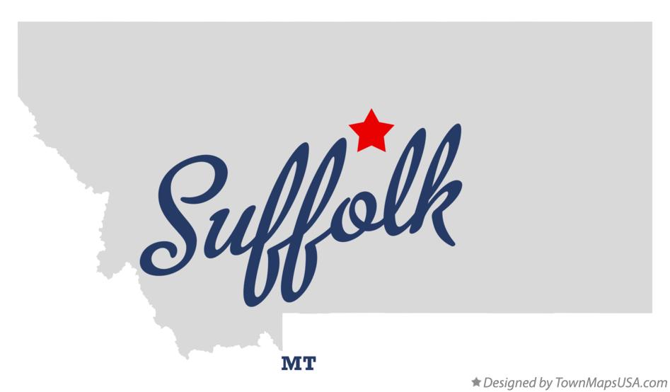 Map of Suffolk Montana MT