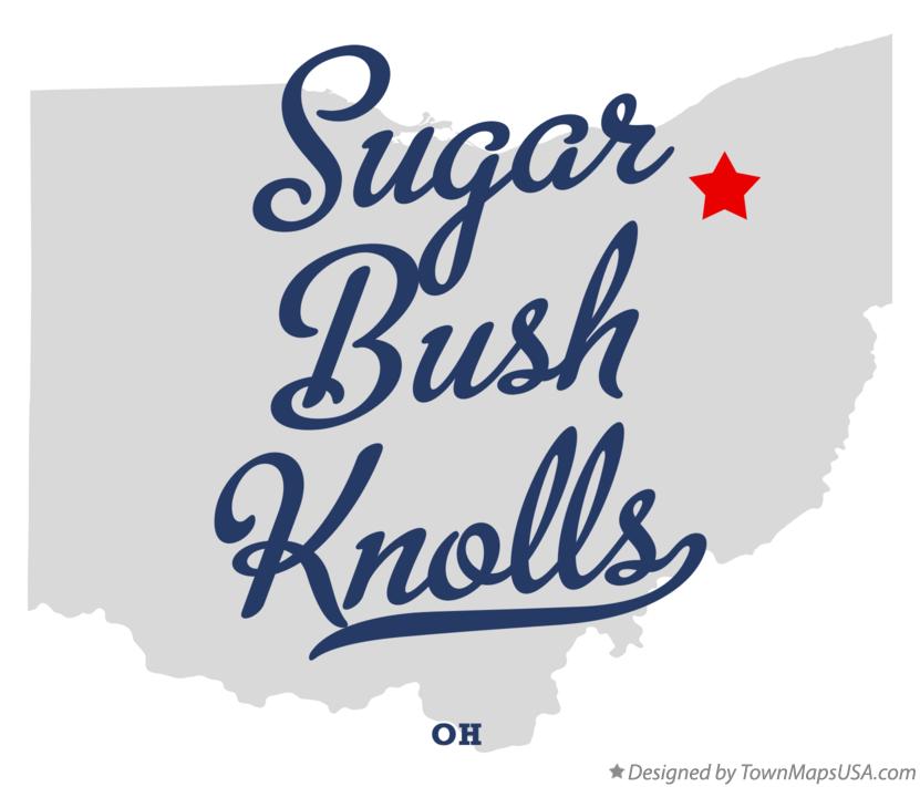 Map of Sugar Bush Knolls Ohio OH