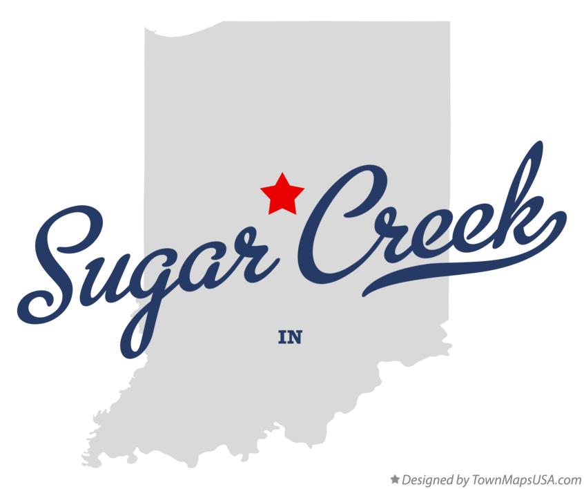 Map of Sugar Creek Indiana IN