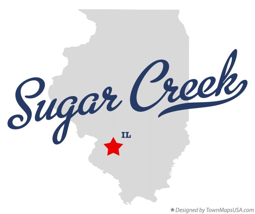 Map of Sugar Creek Illinois IL