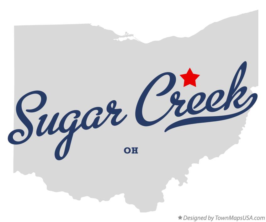 Map of Sugar Creek Ohio OH
