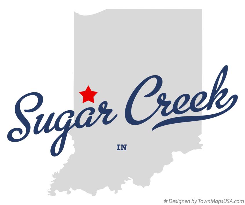 Map of Sugar Creek Indiana IN