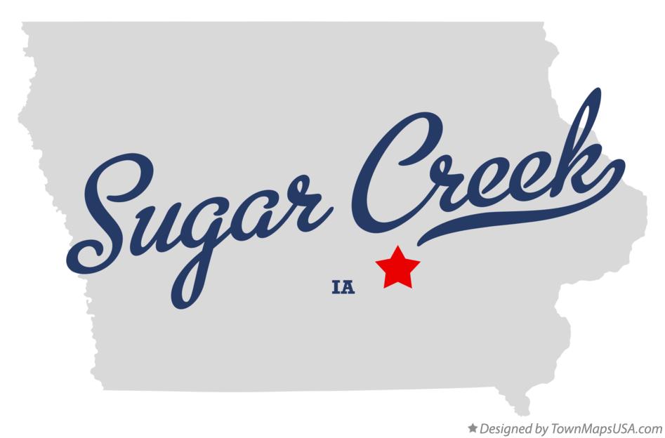 Map of Sugar Creek Iowa IA