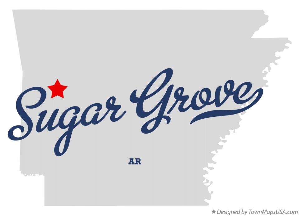 Map of Sugar Grove Arkansas AR