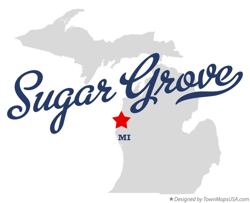 Map of Sugar Grove Michigan MI