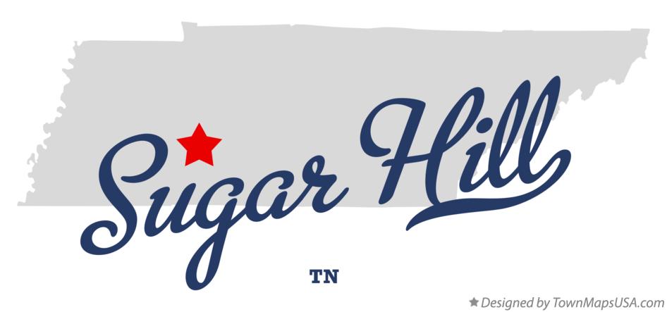 Map of Sugar Hill Tennessee TN