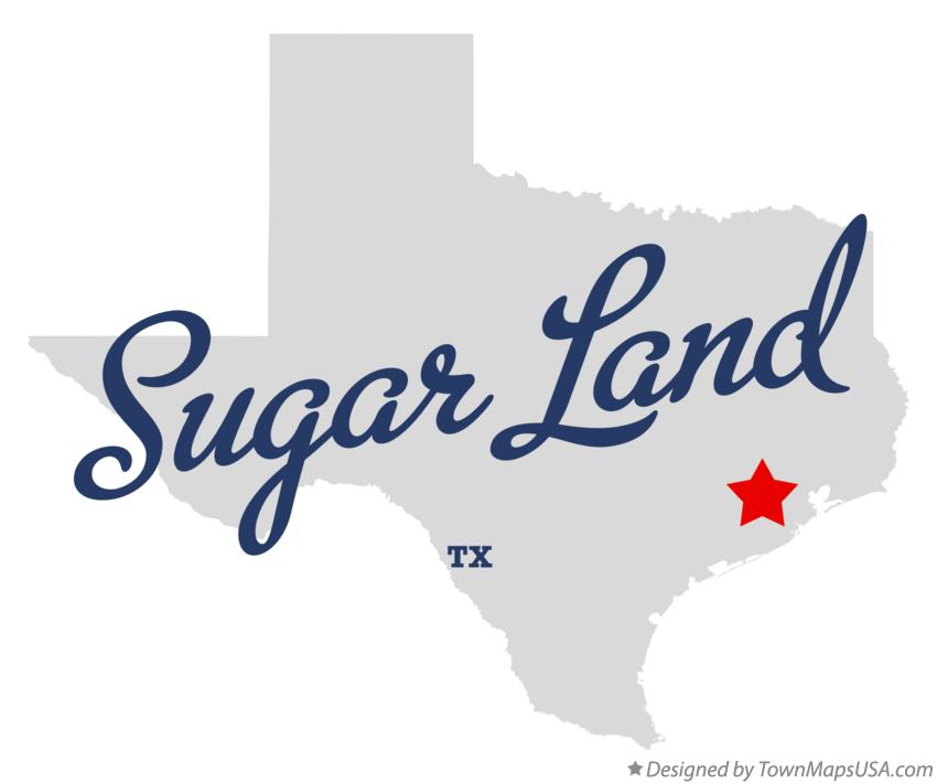 Map of Sugar Land Texas TX