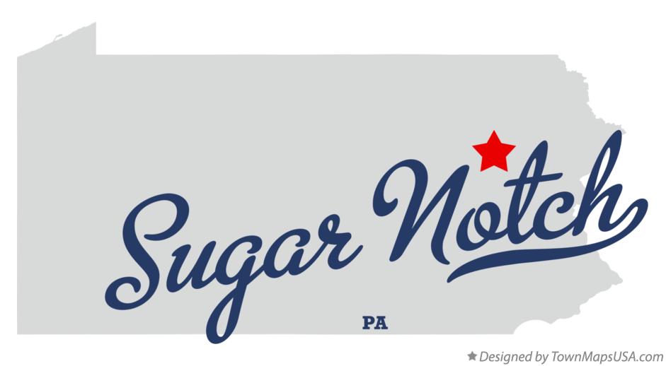 Map of Sugar Notch Pennsylvania PA