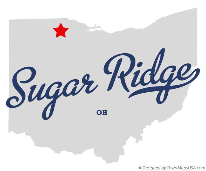 Map of Sugar Ridge Ohio OH