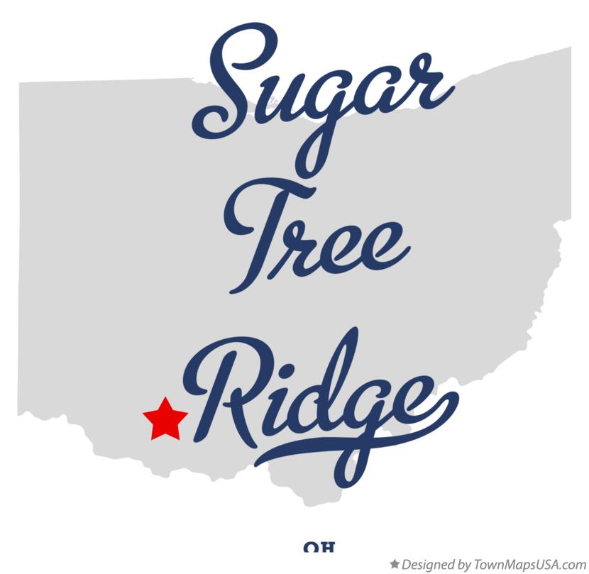 Map of Sugar Tree Ridge Ohio OH