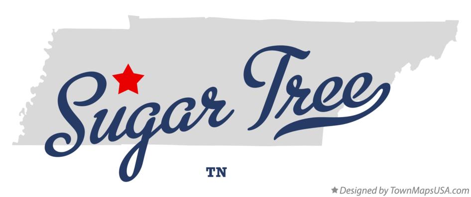 Map of Sugar Tree Tennessee TN