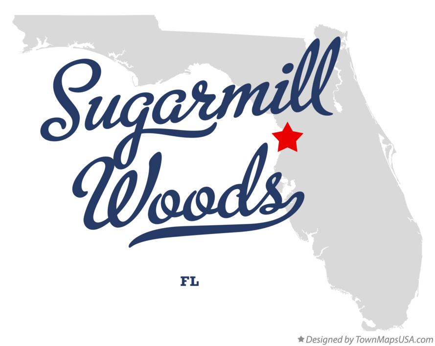 Map of Sugarmill Woods Florida FL