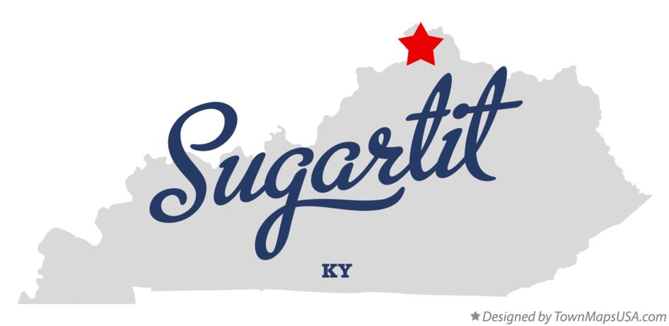 Map of Sugartit Kentucky KY