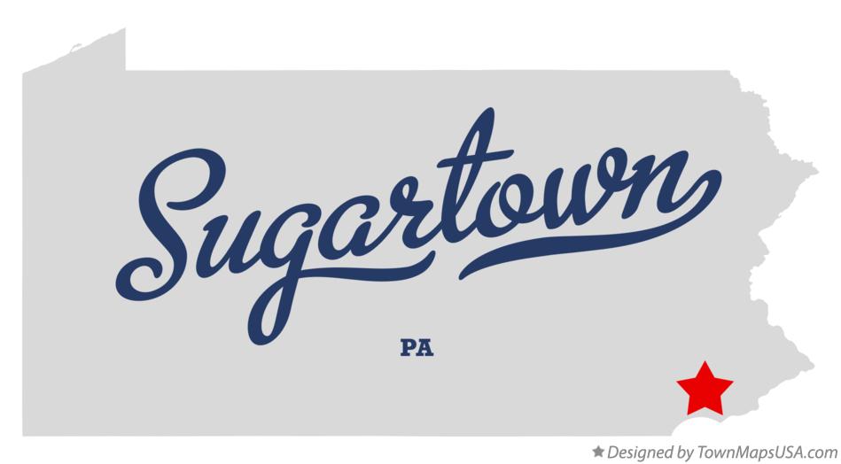 Map of Sugartown Pennsylvania PA