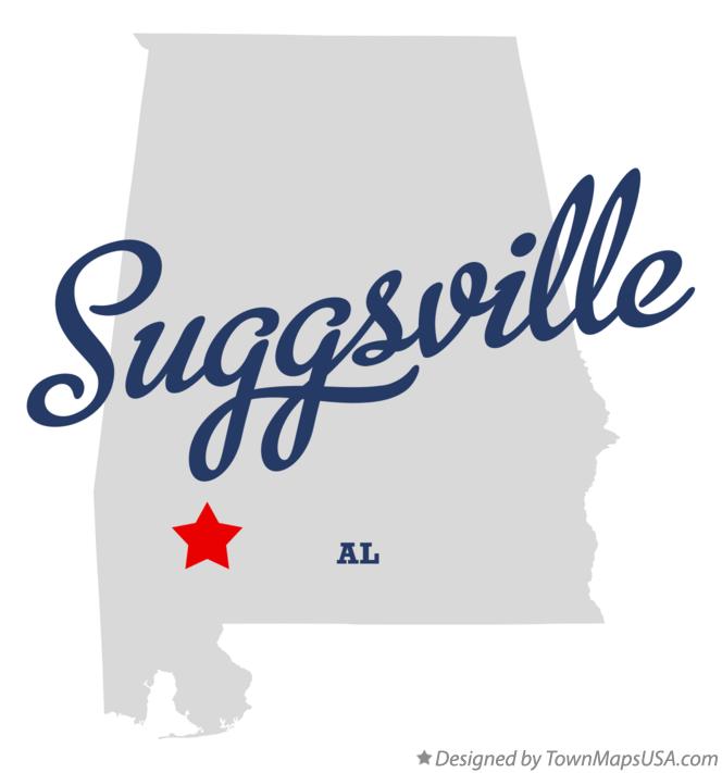 Map of Suggsville Alabama AL