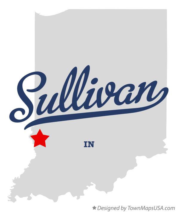 Map of Sullivan Indiana IN