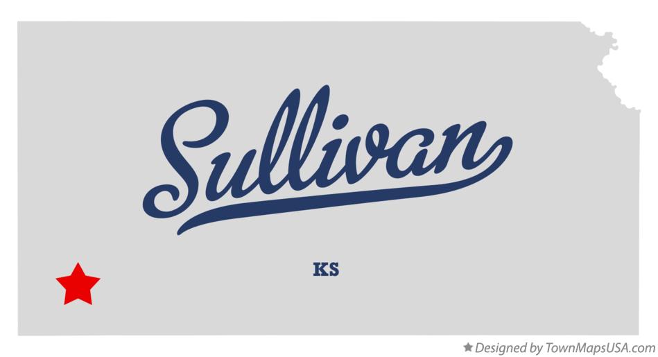 Map of Sullivan Kansas KS