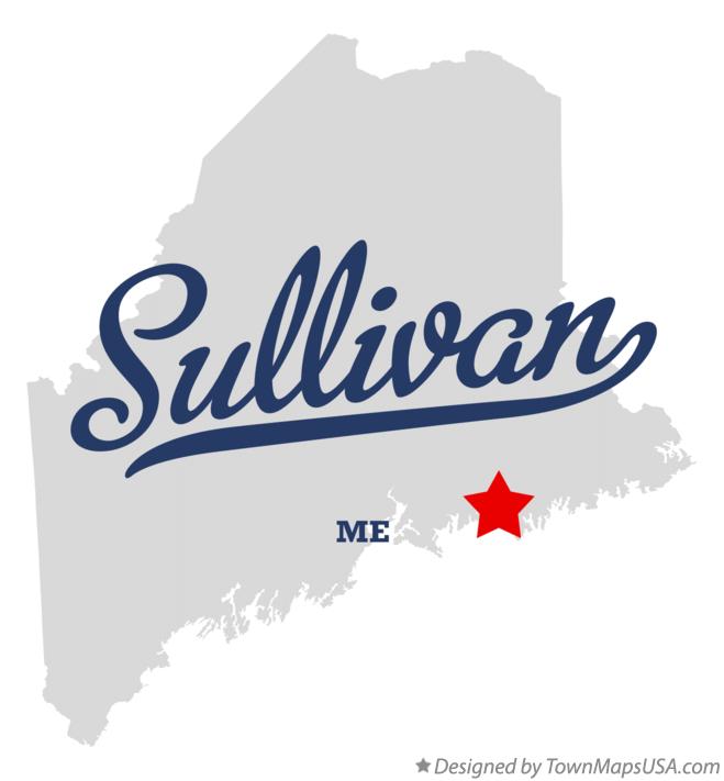 Map of Sullivan Maine ME