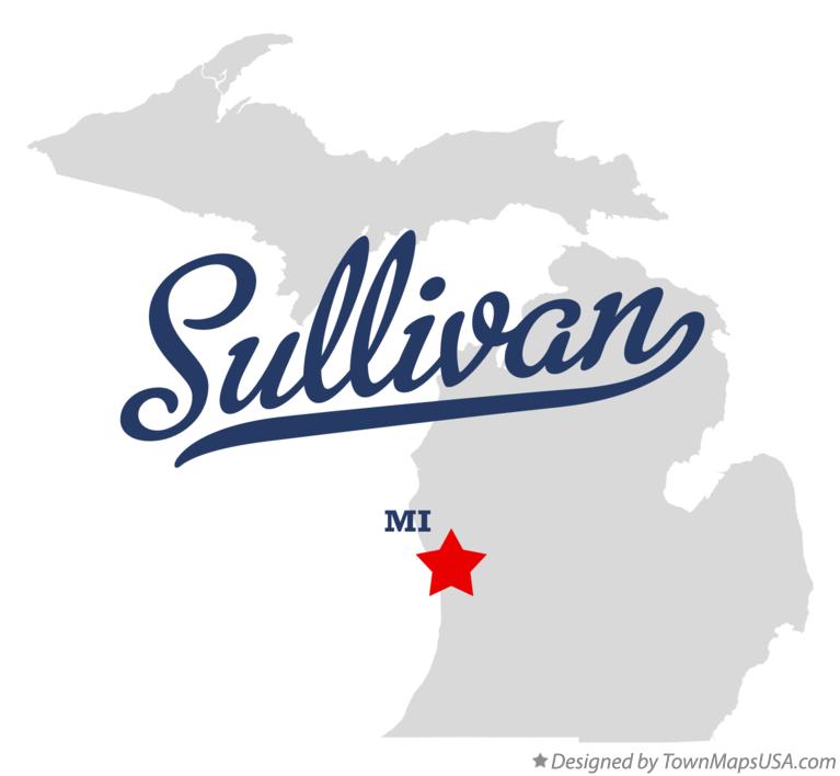 Map of Sullivan Michigan MI