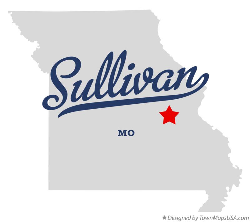 Map of Sullivan Missouri MO