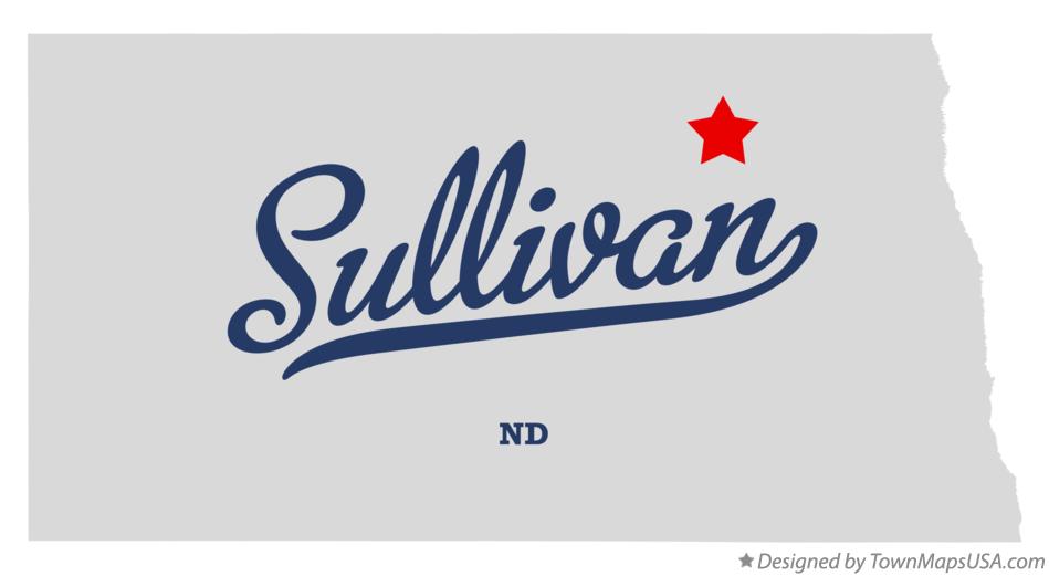 Map of Sullivan North Dakota ND