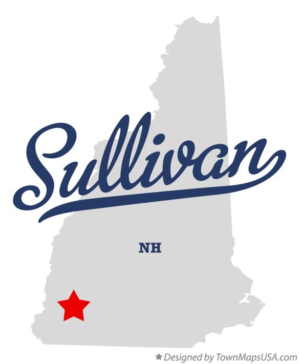 Map of Sullivan New Hampshire NH