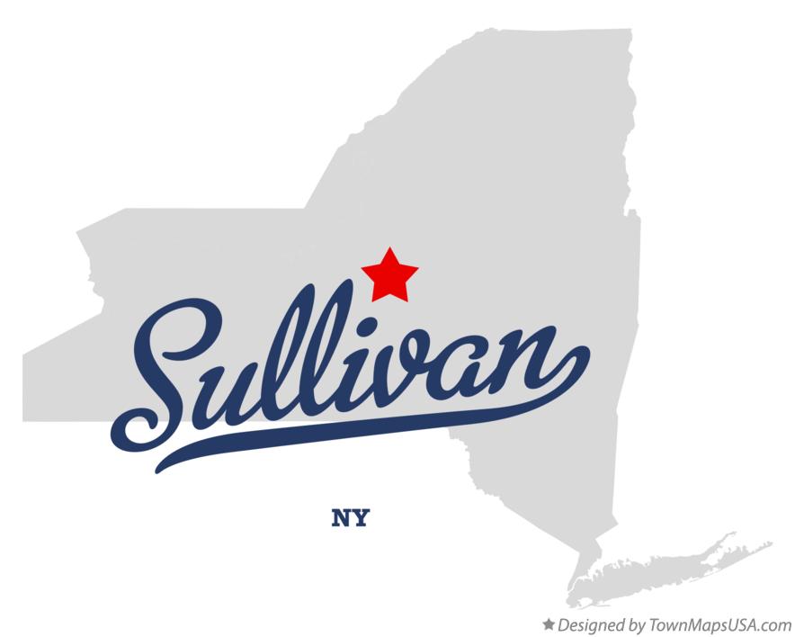 Map of Sullivan New York NY