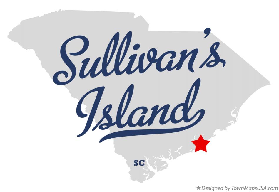 Map of Sullivan's Island South Carolina SC