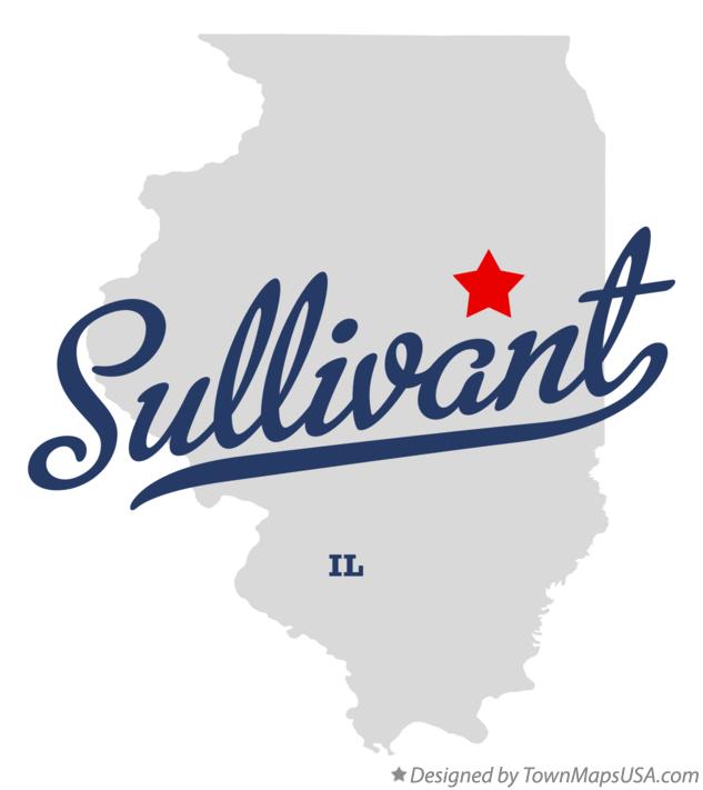 Map of Sullivant Illinois IL