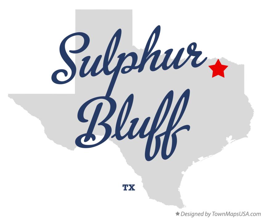 Map of Sulphur Bluff Texas TX
