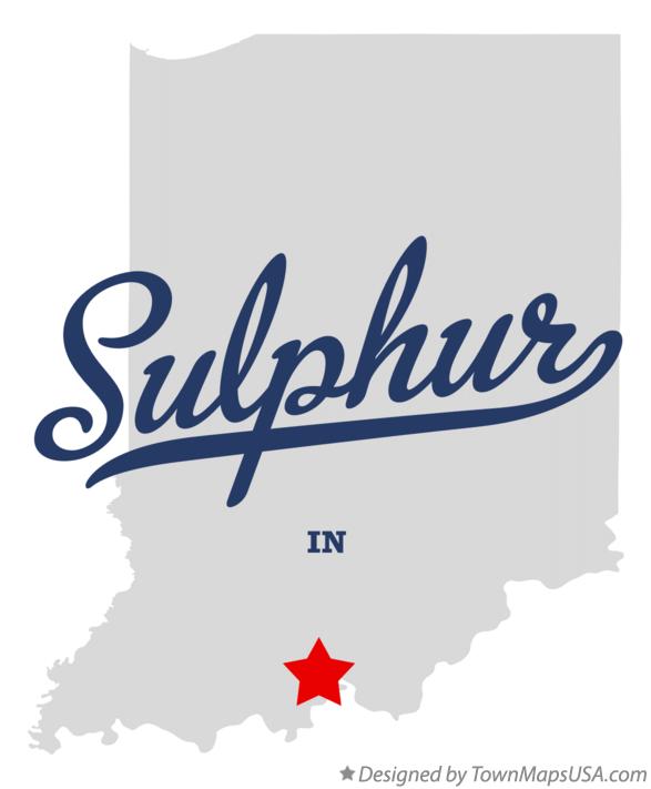 Map of Sulphur Indiana IN