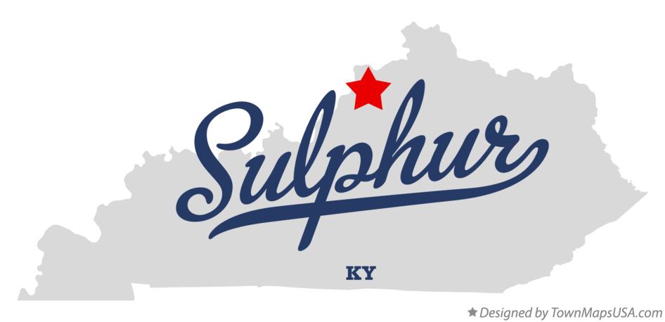 Map of Sulphur Kentucky KY
