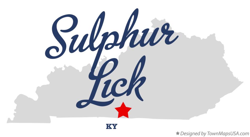 Map of Sulphur Lick Kentucky KY