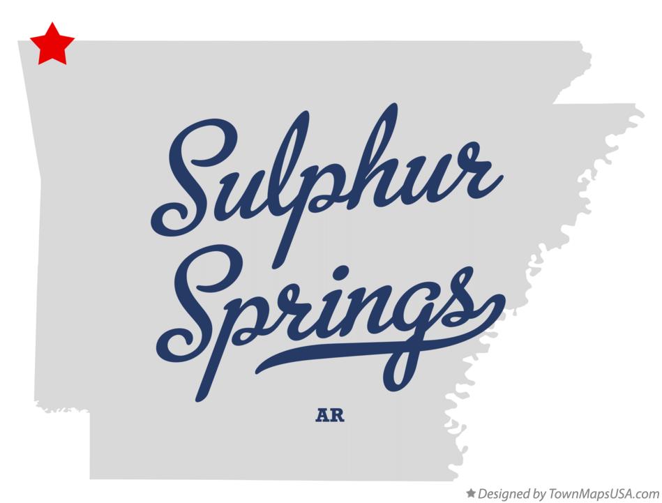 Map of Sulphur Springs Arkansas AR