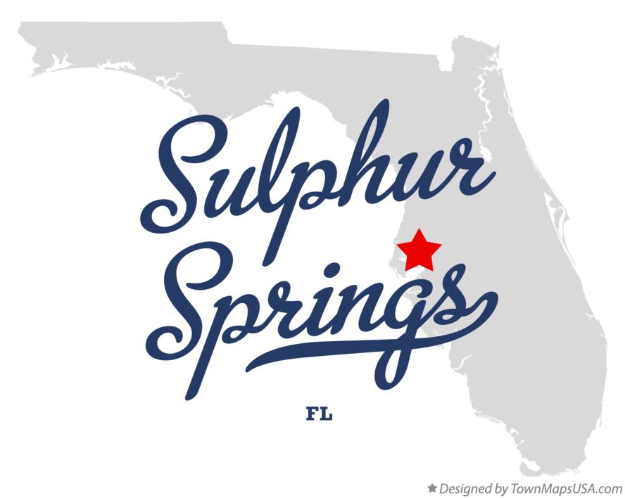 Map of Sulphur Springs Florida FL