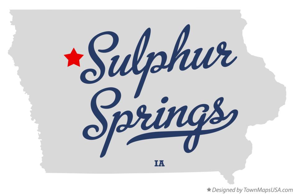 Map of Sulphur Springs Iowa IA